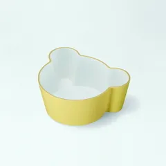 【新品未使用】キッズディッシュ ボウル ベア Ｍ イエロー