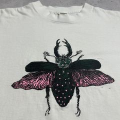 90s USA製 クワガタt ムシt アートt ビンテージt TENNESSEE RIVER GOLD 袖裾シングル 古着