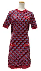 【中古】VERSACE ベルサーチ ベルサーチメデューサ ニットワンピース 赤 レッド コットン ウール 36 165/88A RFID 服 【ブランドギャラリー東心斎橋店】のサムネイル