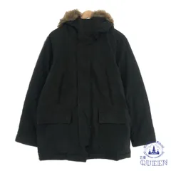 【訳アリ】 GAP ギャップ ジャケット ファー ダウン フード付き ポケット付き 長袖 レディース 大きいサイズ ブラック L 901-10908 送料無料 古着