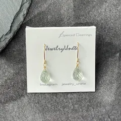 No.128天然石✧︎グリーンアメジスト.ピアス.イヤリング