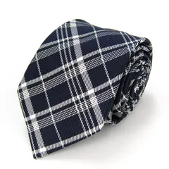 オリヒカ ブランド ネクタイ チェック柄 格子柄 シルク PO メンズ ネイビー ORIHICA 【中古】