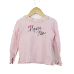 メゾピアノ 長袖Ｔシャツ レース トップス キッズ 女の子用 110サイズ ピンク Mezzo Piano 【中古】