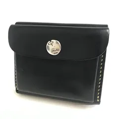 【倉吉店】 中古 LEATHER ARTS & CRAFTS MOTO | レザーアーツアンドクラフツモト 二つ折り財布 ミニウォレット W9 ブラック 【124】