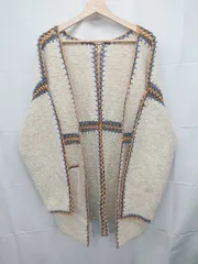 ◇ ⊇ FREAK'S STORE フリークスストア 長袖 ニット ガウン サイズF ライトベージュ系 レディース E  【1507100006615】