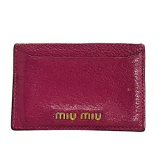 MiuMiu マトラッセ カードホルダー ナッパレザー ピンク ピンク マテラッセ ナッパレザー カードホルダー | Miu Miu