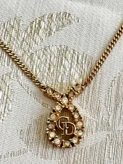 Christian  Dior CDロゴチェーン ネックレス ゴールド