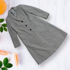 F719　K&Mcolection　コート　チェスターコート　ロング　ウール　無地　日本製　レディース　【M】