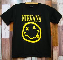 新品【Nirvana】ニルヴァーナ ★ニコちゃん★スマイルTシャツBWT