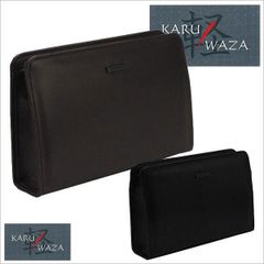 セカンドバッグ メンズ 本革 日本製 カルワザ KARUWAZA 軽ワザ 牛革メンズミニワンファスナーセカンドバッグ 018264