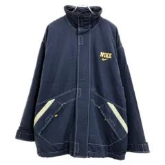 90年代 NIKE ナイキ ナイロンジャケット スポーツ ネイビー(メンズ)中古 古着 V0225