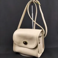 G Φ 【 OLD COACH 】 '希少カラー' オールドコーチ 9018 ランチボックス ターンロック ゴールド金具 オールレザー ショルダー / クロスボディ バッグ 斜め掛け 婦人鞄