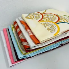 名古屋帯 正絹 10本 まとめ売り リメイク材料 m-099