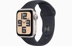 【新品正規品】Apple Watch本体 SE第2世代 (GPSモデル) - 40mmスターライトアルミニウムケースとミッドナイトスポーツバンド