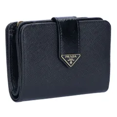 ⭐️新品未使用⭐️　PRADA サフィアーノ　三角ロゴ　二つ折り財布　ブラック 楽天市場】【新品】 プラダ 二つ折り財布 サフィアーノ タブ レザー