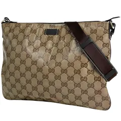 極美品グッチGUCCI GGアビークリスタルショルダーバッグコーティング保存袋付 極美品グッチ GUCCI GGアビー クリスタルショルダーバッグ
