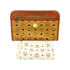 ◆◆MCM エムシーエム クラッチバッグ セカンドバッグ レザー ブラウン