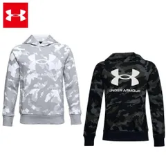 アンダーアーマー 20FW ライバルフリース プリント フーディー (1357586) パーカー ジュニア 子供 メンズ おしゃれ アウトドア YXS