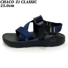 CHACO サンダル チャコ Z1 クラシック スポーツ サンダル ネイビー ブラック 25.0cm CHACO Z1 CLASSIC ファッション カジュアル 中古品 ユーズド 匿名配送 アメリカ ブランド 日本国内流通の正規品です スポーツ 紺 ストラップ