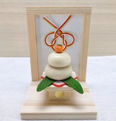 お正月飾り【ミニ迎春飾り 一月 歳時記】ミニチュア鏡餅 木製鏡餅 ミニチュア 迎春 玄関飾り 店舗ディスプレイ 季節飾り 新品未使用品 日本製