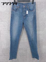 ◇ AULA アウラ ボタンフライ カットオフ ジーンズ デニム パンツ インディゴ レディース 【中古】 【1002801345433】