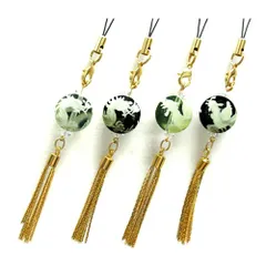 携帯ストラップ 金色房付ストラップ 龍・鳳凰夜光14mm 天然石 パワーストーン プチギフト 転勤 退職 お礼 母の日 敬老の日 クリスマス ギフト / インペリアルオーラ おしゃれ かわいい オシャレ 可愛い プレゼント ギフト 贈り物