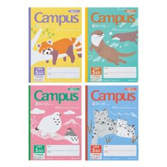 【特価商品】アニマル柄 絶滅危惧種 5mm方眼罫 セミB5 4冊パック 用途別 つなげるーぱ ノート ノ-30AES10-5-L1X4 キャンパス コクヨ