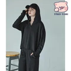 ラッシュガード 2点セット UPF50+フード付き長袖プルオーバーパーカー＆ハーフパンツ上下セットアップ ラッシュガード レディース