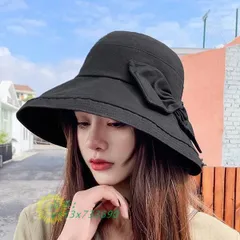 帽子 レディース 春 夏 UV 40代 日除け帽子 新品 蝶結び紫外線 バケットハット 折りたたみ キャップ 日よけ UVカット おしゃれ つば広帽子 ハット 収納 6色  vii3x733690