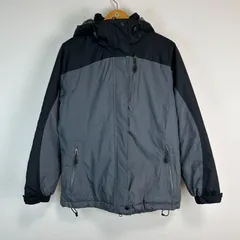 L.L.Bean エルエルビーン マウンテンパーカー ナイロンジャケット ワンポイントロゴ ロゴ刺繍 グレー 灰色 ブラック 黒 レディース Sサイズ 古着 ストリート テック系 アウトドア