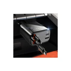 【新品】 LISEN 巻き取り式充電ケーブル 車 充電器 シガーソケット 充電器 69W シガーソケット usb-c 急速充電 カーチャージャー [4台同時充電可能] 車用品 カー用品 車 便利グッズ 車載充電器 iPhone 16/15/14/13、iP 1のサムネイル