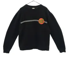 サンタクルーズ プリント スウェット S ブラック SANTA CRUZ 長袖 トレーナー メンズ 【中古】  【230918】