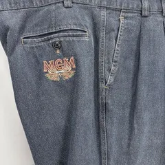MCM Legere エンブロイダリー デニム 2タックトラウザーズ サイズW97cm 0988-MI 07060203 01 FADE 色落ちのサムネイル