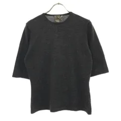Calvin klein カルバンクライン 90s ウール オールド 半袖 ニット S チャコールグレー セーター レディース 古着