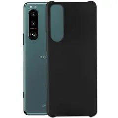 Xperia 5 III ケース SO-53B SOG05 XQ-BQ52 エクスペリア5 マーク3  耐衝撃 シンプル さらさら ハード ケース 【Color】 ブラック