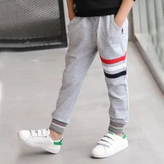 ☆ グレー ☆ 120cm ☆ スウェットパンツ スウェットパンツ 男の子 キッズ スウェット パンツ ロングパンツ 長ズボン 部屋着 ルームウェア ジャージ 子供服 子ども服 ライン ボーダー ポケット スポーティ スポーツ 運動 こども 子ども 子供