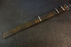 ◆Leather NATO G10Strap◆高品質国産本牛革キップレザー茶芯 ヴィンテージブラック カスタムオーダー(ラグ幅/バックルカラー) 日本製 受注生産 (納期10日前後) 腕時計ベルト