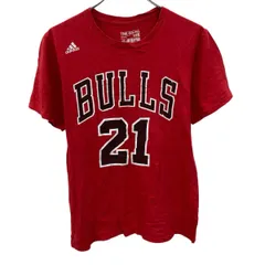 adidas 半袖 プリントTシャツ M レッド アディダス プルオーバー ビッグプリント スポーティー 古着卸 アメリカ仕入 a705-5833