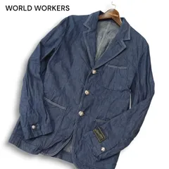 WORLD WORKERS ワールドワーカーズ 通年 デニム★ カバーオール ワーク ジャケット デニム ブレザー Sz.M メンズ 日本製のサムネイル
