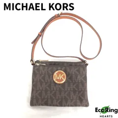美品 MICHAEL KORS マイケルコース ショルダーバッグ 財布 旅行 ショルダーポーチ PVC モノグラム MK ロゴ 【送料無料】 MID