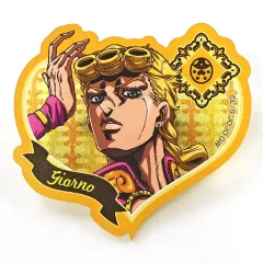【中古】バッジ・ピンズ ジョルノ・ジョバァーナ 「ジョジョの奇妙な冒険 第五部 黄金の風 ジョジョの奇妙な冒険 第六部 ストーンオーシャン アニメ化記念特別イベント ジョジョ～新たなる旅立ち～ vol.2 ハート型ラメアクリルバッジ vol.2」