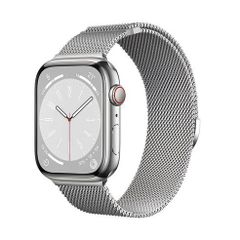 アップルウォッチバンド（Apple Watchバンド）ミラネーゼループマグネットバンド【シルバー】38mm/40mm/41mm/42mm/44mm/45mm/46mm/49mm対応 [BELTIES]