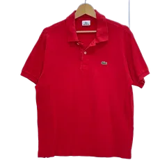 LACOSTE ラコステ 半袖 ポロシャツ ワンポイント刺繡 4サイズ レッド