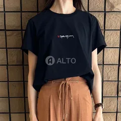 ☆2024春夏入荷☆ Stella McCartney ステラマッカートニー 6J0273 3SPY52 オーガニックコットン ステラ アイコニック ラブロゴ Tシャツ 半袖 ブラック レディース