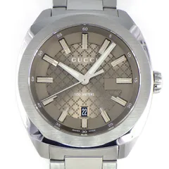 グッチ GUCCI 腕時計 GG2570 142.3/YA142315 デイト 夜光インデックス 夜光針 ディアマンテ サンレイ ブラウン文字盤 SS クオーツアナログ 【箱・保付き】 【中古】のサムネイル