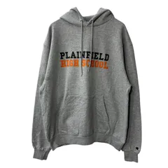 Champion ロゴスウェット パーカー L グレー チャンピオン フーディー プルオーバー プリント トップス 古着卸 アメリカ仕入 a709-5033