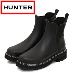 HUNTER (ハンター) WOMEN'S WFS2100RMA REFINED CHELSEA STITCH DETAIL BOOTS レディース リファインド ステッチ ディテール チェルシー ブーツ BLACK HU218 ht UK6-約25.0cm