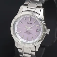 稼働 SEIKO 腕時計 ソーラー レディース デイト V182 グレー1290 稼働 SEIKO 腕時計 ソーラー レディース デイト V182 グレー1290