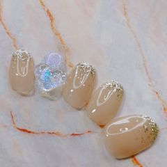 クリアベージュ　ネイルチップ