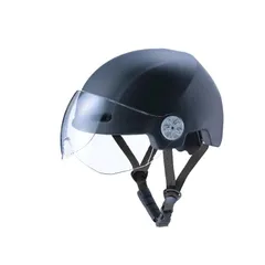 【新品】 川住製作所 自転車 ヘルメット シールド付ヘルメット H-103BK ブラック 0のサムネイル